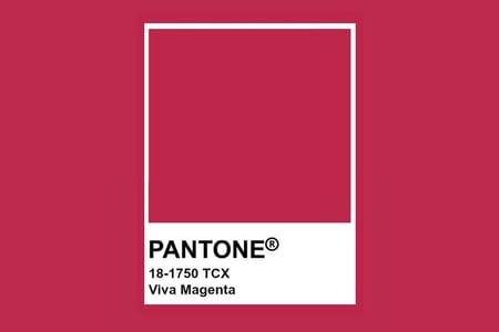 Amostra da cor pantone Viva Magenta